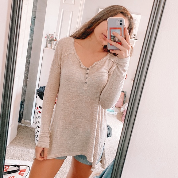 Altar'd State Tops - altar’d state cream long sleeve